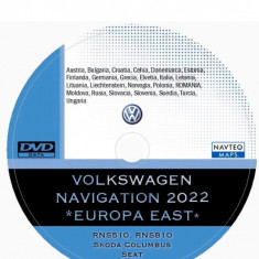 VW Dvd Harti navigatie VW SKODA RNS 510 VW Passat Vw Golf Tiguan GPS EUROPA 2022