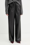 Silvian Heach pantaloni BENNOE culoarea negru, drept, high waist, GPA25118PA