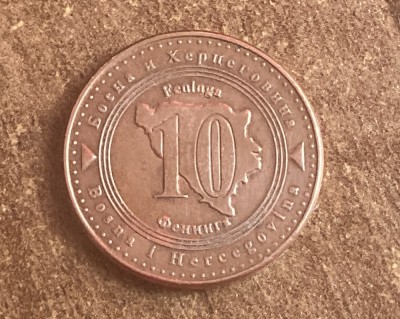 C50 - Moneda foarte veche - Bosnia si Hertegovina - 10 fening - 2007 foto