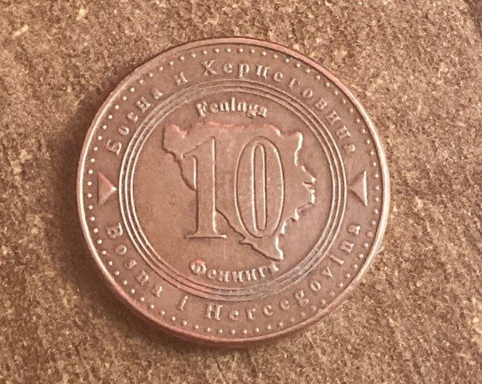 C50 - Moneda foarte veche - Bosnia si Hertegovina - 10 fening - 2007