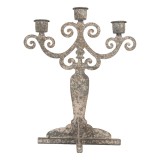 Cumpara ieftin Sfesnic lumanari metal gri vintage 26x16x35 cm