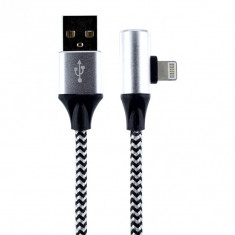 Cablu 2in1 Lightning pentru iPhone cu Audio Output &amp;amp;amp; Charging Function impletit Black/White foto