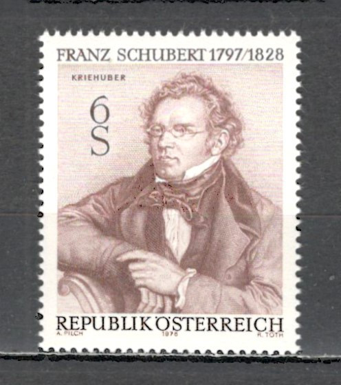 Austria.1978 150 ani moarte F.Schubert-compozitor MA.887