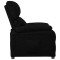 Fotoliu rabatabil, negru, material textil - 5