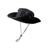 Palarie unisex cu bor mare 2-in-1, Pliabila, protectie UV, pentru camping, drumetii, pescuit, Negru