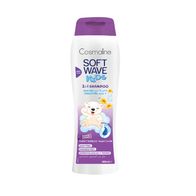Cosmaline Soft Wave Kids, sampon cu ingrediente naturale pentru copii, aroma Sweet Bubbles, 400ml foto