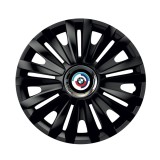 Cumpara ieftin Set 4 Capace Roti pentru BMW Nou, model Royal Black Cu Inel Cromat, R14, BMW