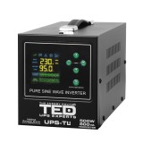 UPS 1000VA/700W runtime extins LiFePO4 utilizeaza un acumulator (neinclus) TED Electric - TED006776