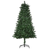 Brad de Craciun Artificial cu Baza Detasabila, brad verde, din PVC si Otel, &Phi;75x150cm, Verde HOMCOM | Aosom Romania