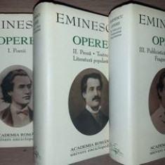 Opere 1, 2, 3- Eminescu Editura: Univers Enciclopedic Editie de lux