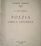 Poezia lirică japoneza (Faust Bradescu,1962, Madrid)