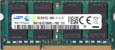 Memorie Laptop Samsung 8GB 1600 PC3L-12800S 1.35V M471B1G73BH0 foto