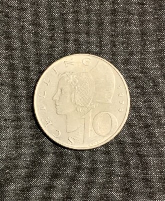 Moneda 10 schilling 1979 Austria foto
