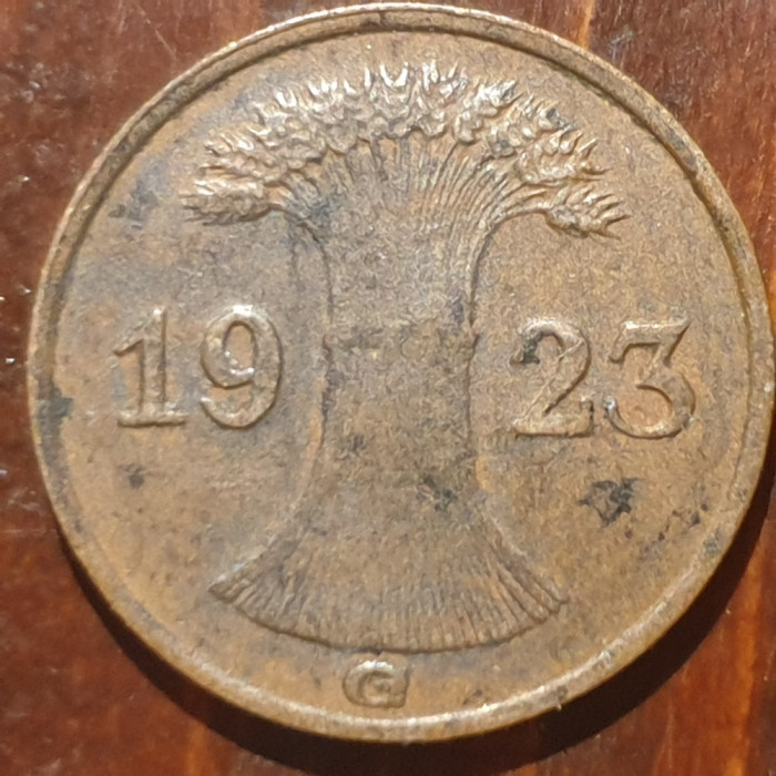 Germania 1 reichspfennig 1923 G