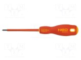 Şurubelniţă izolată Phillips PH1 80mm NEO TOOLS