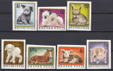 DB1 Fauna Domestica Pui de Animale 1974 Ungaria 7 v. MNH Nedantelate, Nestampilat