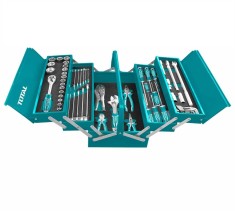 Trusa de scule TOTAL in cutie metalica 100 piese INDUSTRIAL