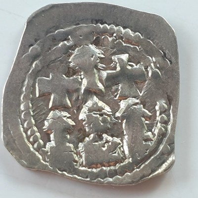 Austria Salzburg 1 denar (1200-46) Pettau argint Arhiepiscopul Eberhard ll circulat in Transilvania foto