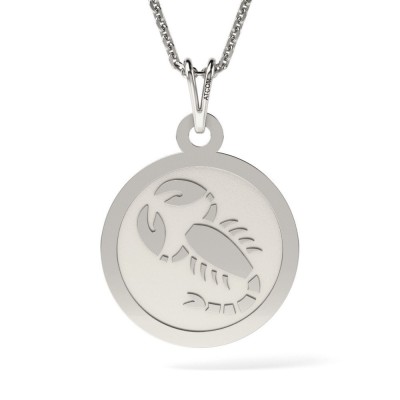 Lantisor cu pandantiv din argint model Talisman Scorpion foto