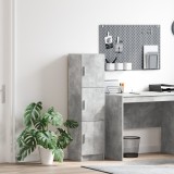 VidaXL Comodă Gri Beton Gri Plăci Aglomerate Mare Comodă