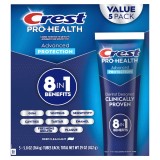 Set 5 paste de dinți Crest Pro-Health Advanced Whitening + Intensive Clean, cu fluorură de staniu, 5 x 164 g