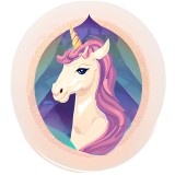 Cumpara ieftin Sticker decorativ Unicorn, Roz, 66 cm, 7859ST, Oem