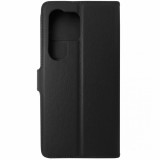 Husa tip carte cu stand Techsuit, aspect piele neagra, pentru Samsung Galaxy S23 Ultra 5G