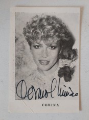 Corina Chiriac poza print semnata cu carioca autogaf, anii 80
