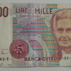 M1 - Bancnota foarte veche - Italia - 1000 lire - 1990