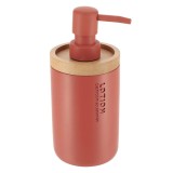 Dispenser Săpun Polirășină 280 Ml &ndash; Cărămiziu / Bamboo
