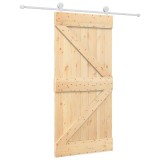 Cumpara ieftin Usa glisanta cu set de feronerie 95x210 cm, lemn masiv de pin