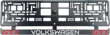 Cumpara ieftin Set 2 bucati, suport numar inmatriculare carbon VW Golf GTI II, Autohelix MSA