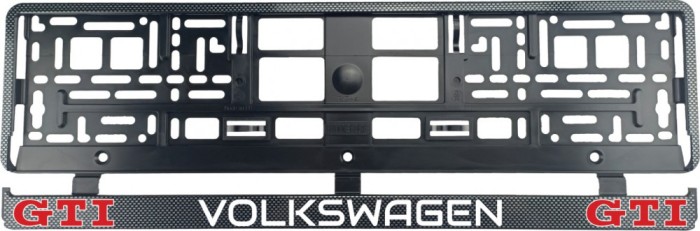 Set 2 bucati, suport numar inmatriculare carbon VW Golf GTI II