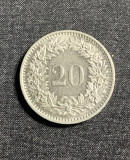 Moneda 20 rappen 1980 Elvetia, Europa