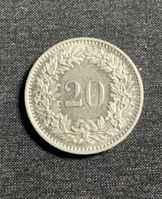 Moneda 20 rappen 1980 Elvetia foto