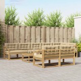 vidaXL Set de canapele de exterior 9 pcs Alb și Bej 79 x 79 x 37 cm 3386672
