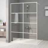 VidaXL Paravan duș walk-in, alb, 140x195 cm, sticlă ESG transparentă