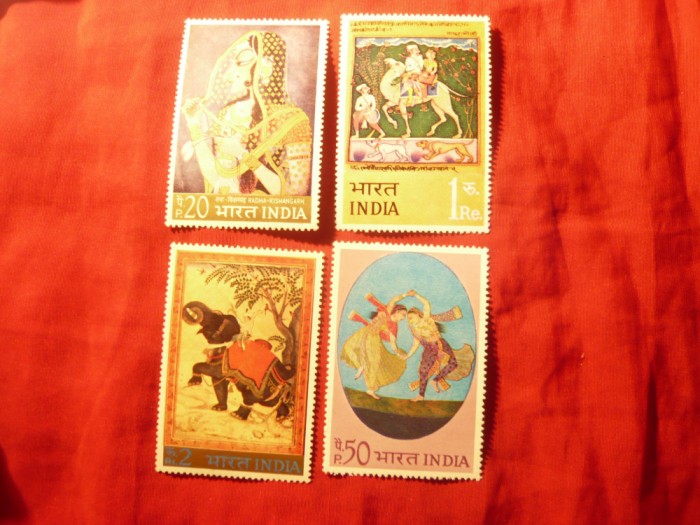 Serie India 1973 - Arta - Pictura , 4 valori