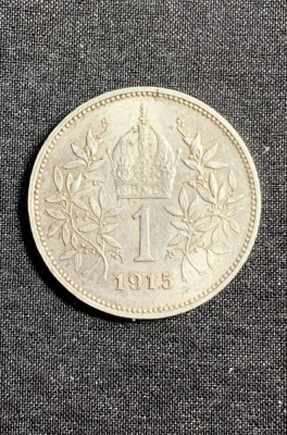 Moneda 1 coroana 1915 Austria argint foto