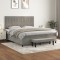 vidaXL Pat box spring cu saltea, gri deschis, 180x200 cm, catifea 3137977