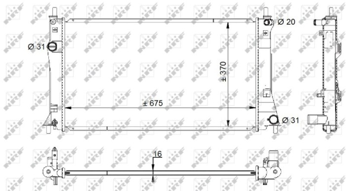 NRF 59205 Radiator, racire motor