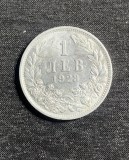 Moneda 1 Leva 1923 Bulgaria, KM#35, Aluminiu, 23mm, Rară, Stare bună