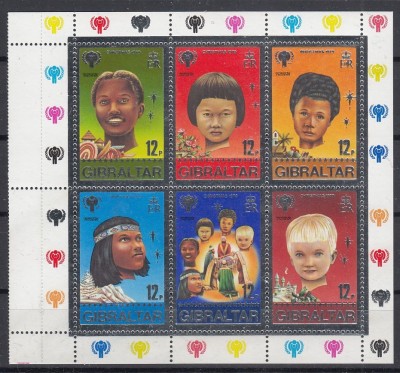 Gibraltar - UNICEF - CRACIUN - BL. - MNH foto