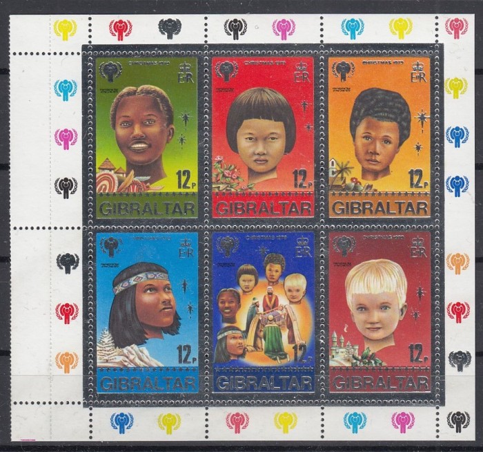 Gibraltar - UNICEF - CRACIUN - BL. - MNH