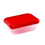 Caserola alimente, Plastina, plastic, dreptunghiulara, transparenta, 0.5 L