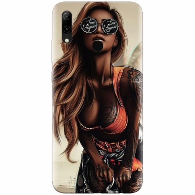 Husa silicon pentru Huawei P Smart 2019, Tattoed Girl foto