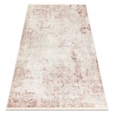 DISTIN 0828A covor modern roz / pudrat / alb - Ornament, vintage, franjuri, 80x150 cm