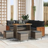VidaXL Set de canapele pentru grădină 9 pcs Gri 110 x 55 x 71 cm