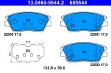 ATE 13.0460-5544.2 set placute frana,frana disc