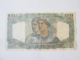 Rara! Franta 1000 Francs 1948 in stare buna/f.buna,bancnota din imagini